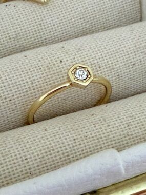 Ring with Clear Stone - Women Jewelry